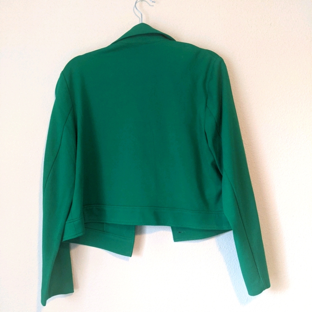 Green Women's Cropped Jacket - Picture 2 of 3